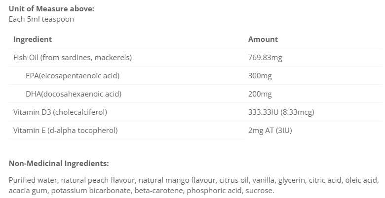 Cyto-Matrix Omega-Boost - EPA+DHA - Peach Mango 225ml Liquid