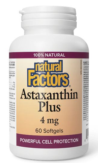 Natural Factors Astaxanthin Plus 4mg 60 Softgels