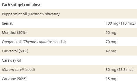Natural Factors Peppermint Oil 60 Enteric Coated Softgels