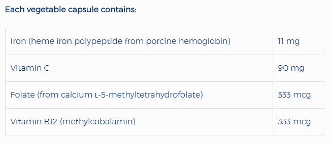 NFH Heme Iron SAP Capsules
