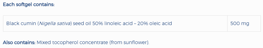 NFH Black Cumin SAP 60 Softgels