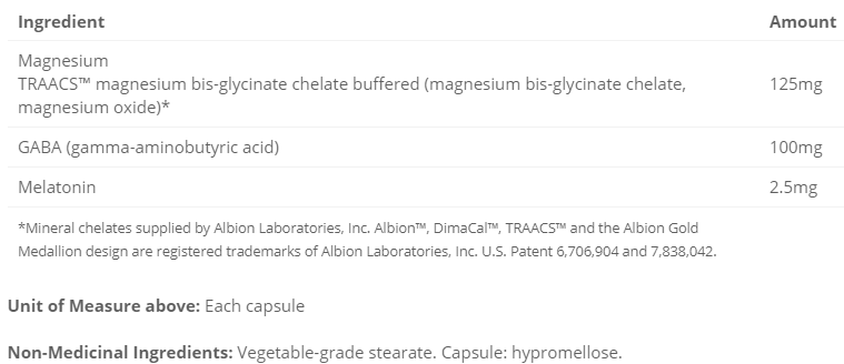 Cyto-Matrix Magnesium Sleep Matrix 90 Vegetarian Capsules ingredients