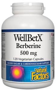 Natural Factors WellBetX Berberine 500mg Vegetarian Capsules