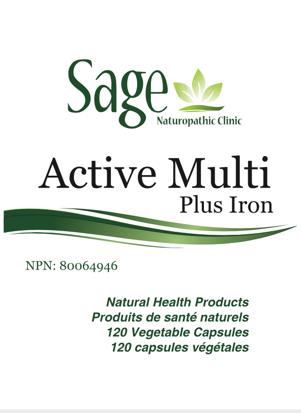 Sage's Active Multi plus Iron 120 vegetarian capsules