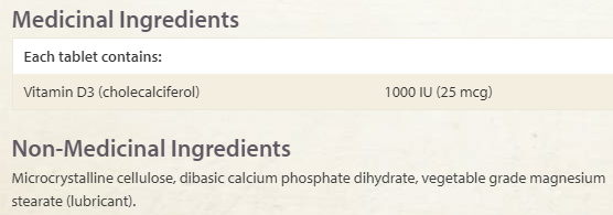 Natural Factors Vitamin D3 1000iu 180 softgels