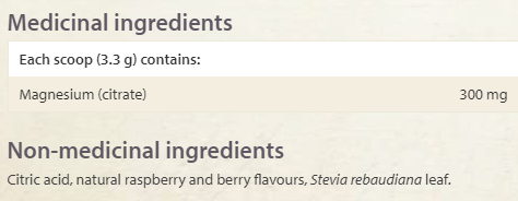 Natural Factors Stress-Relax Magnesium Citrate Berry 250g Powder