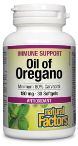 Natural Factors Oil of Oregano 180mg 60 Softgels