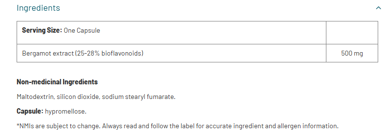 AOR Cholesterol Control 60 caps ingredients