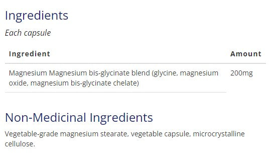 CanPrev Magnesium Bis-Glycinate 200 Gentle 240 Vegetable Capsules