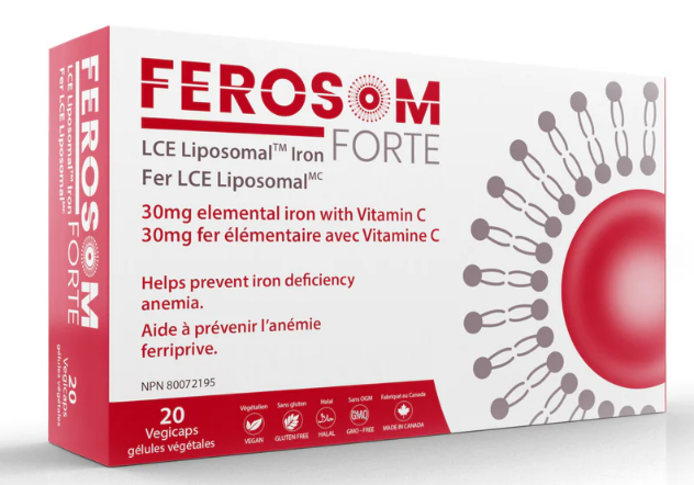 Ferosom Forte LCE Lipsomal Iron 20 Vegetable Capsules