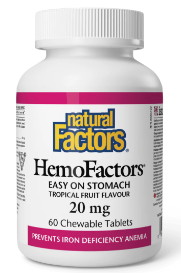 Natural Factors HemoFactors 20mg 60 Chewable Tablets