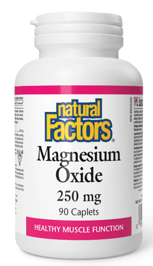 Natural Factors Magnesium Oxide 250mg 90 Caplets