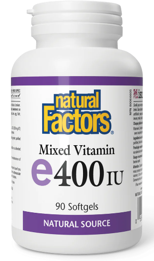 Natural Factors Mixed Vitamin E 400IU 90 Softgels