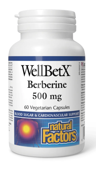 Natural Factors WellBetX Berberine 500mg Vegetarian Capsules