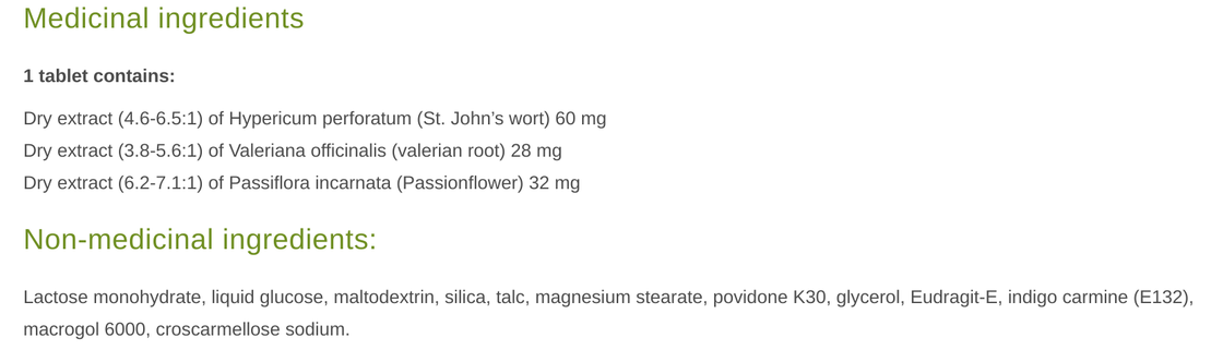 Pascoe Neurapas Balance Tablets ingredients