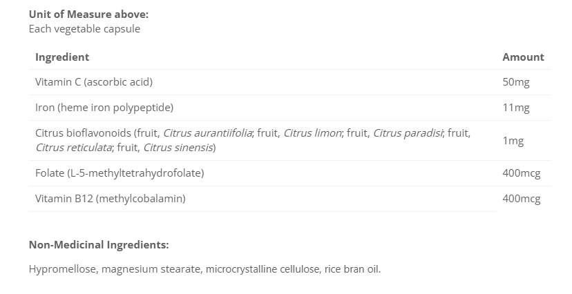 Cyto-Matrix Heme Iron 60 caps