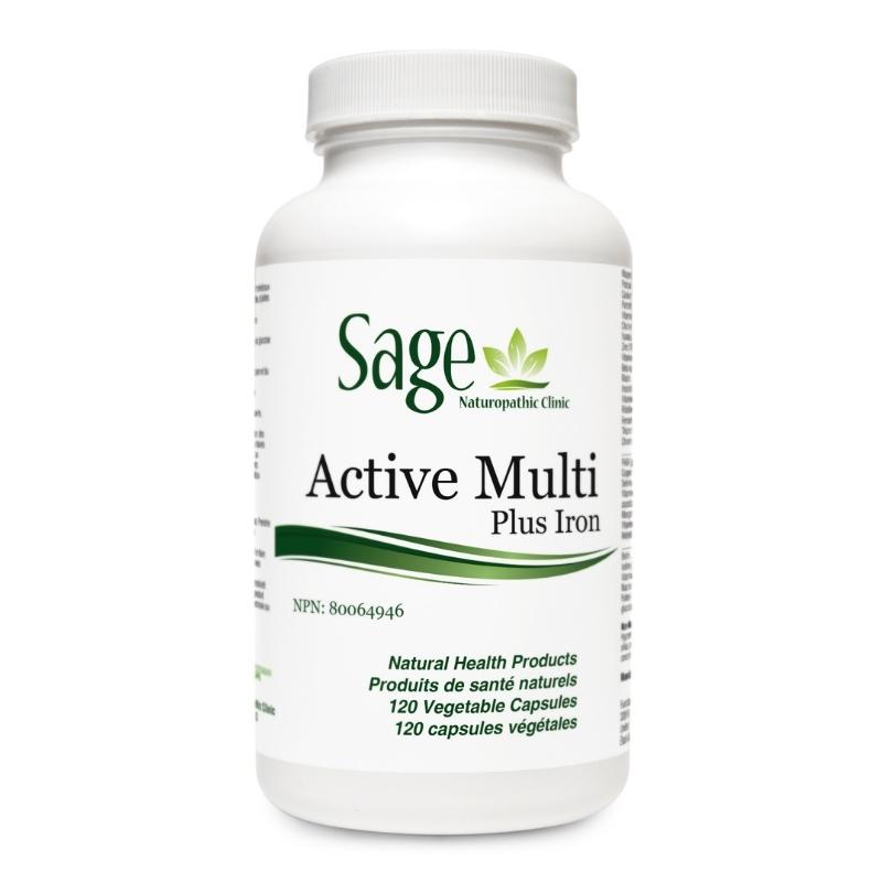 Sage's Active Multi plus Iron 120 vegetarian capsules