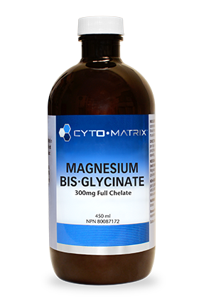 Cyto-Matrix Magnesium Bis-glycinate 300mg Full Chelate Liquid 450ml