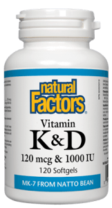 Natural Factors Vitamin K2 & D 120 Softgels