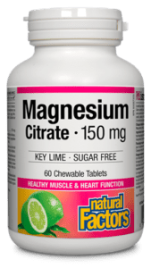 Natural Factors Magnesium Citrate Key Lime 60 chewable tablets