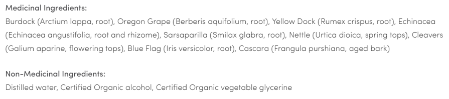 St. Francis Clear Glow Tincture 50ml ingredients