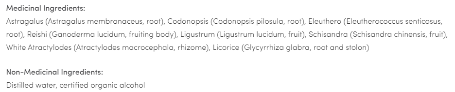 St. Francis Deep Immune 50mL ingredients