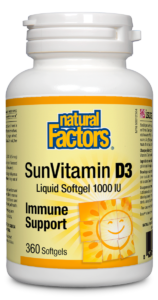 Natural Factors Vitamin D3 1000iu 180 softgels