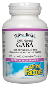Natural Factors Stress-Relax Gaba 60 Chewable Tablets
